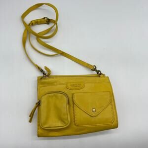 American Leather Co. Linden Leather Organizer Crossbody Bags Lemon Curry